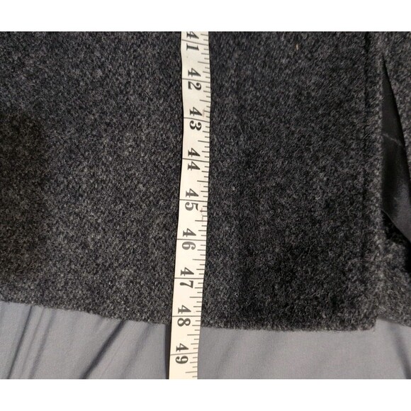 Vintage Portrait Wool Long Duster Coat Women's Size XL Black Button Front EUC - Picture 8 of 11